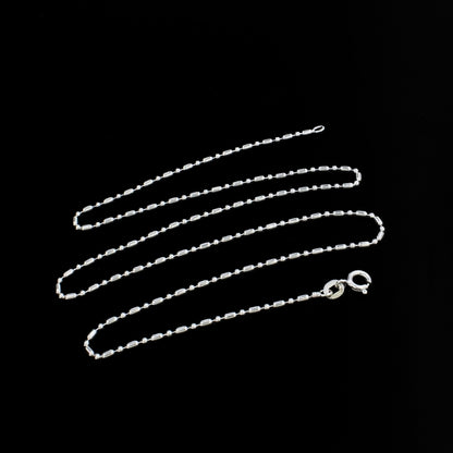 925 Sterling Silver Slim Tube Bar Neck Chain 18"