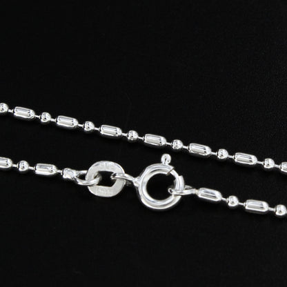 925 Sterling Silver Slim Tube Bar Neck Chain 18"