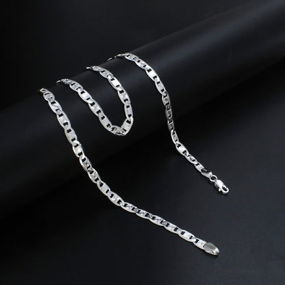 Real 925 Sterling Silver Modern Mariner Neck Chain 20"