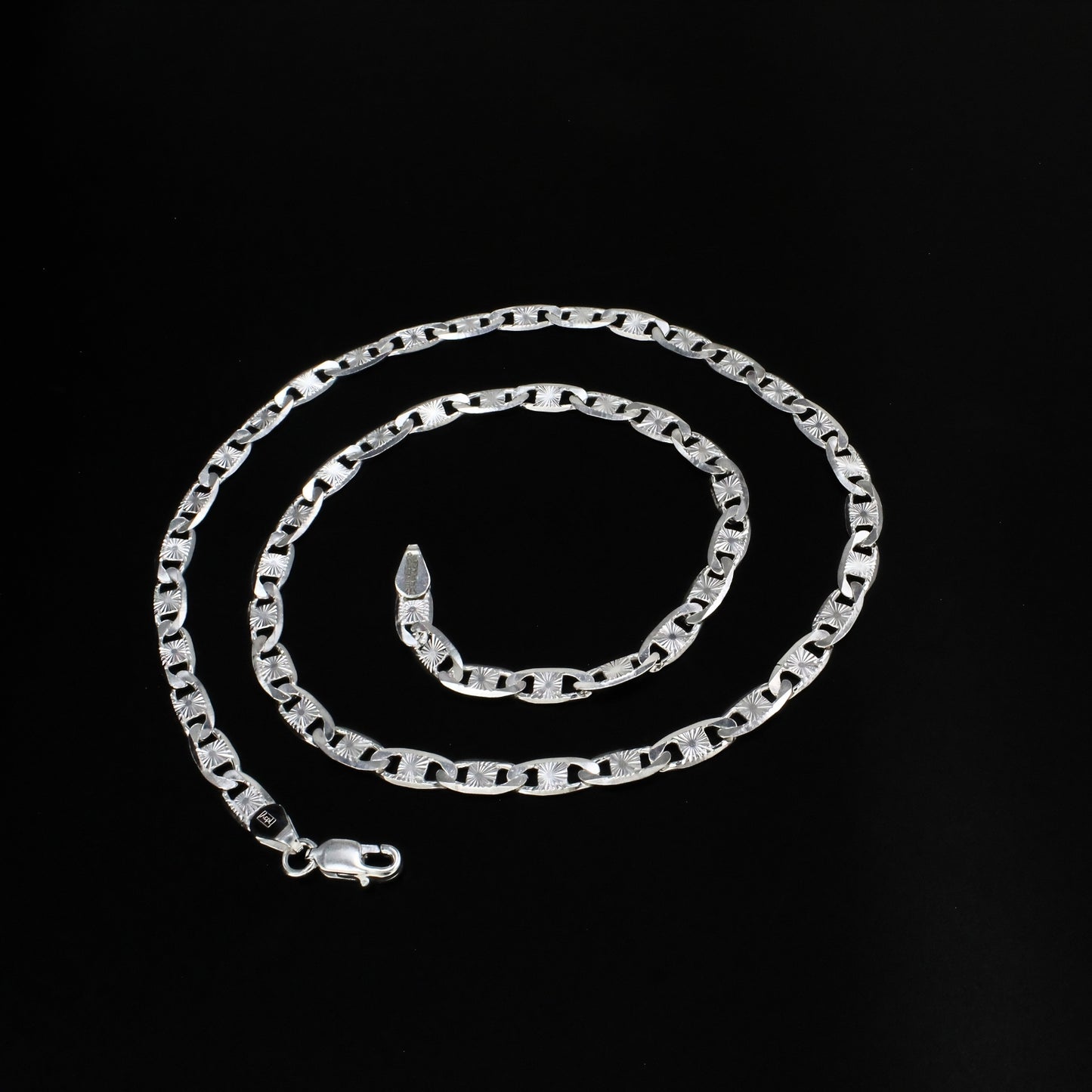Real 925 Sterling Silver Modern Mariner Neck Chain 20"