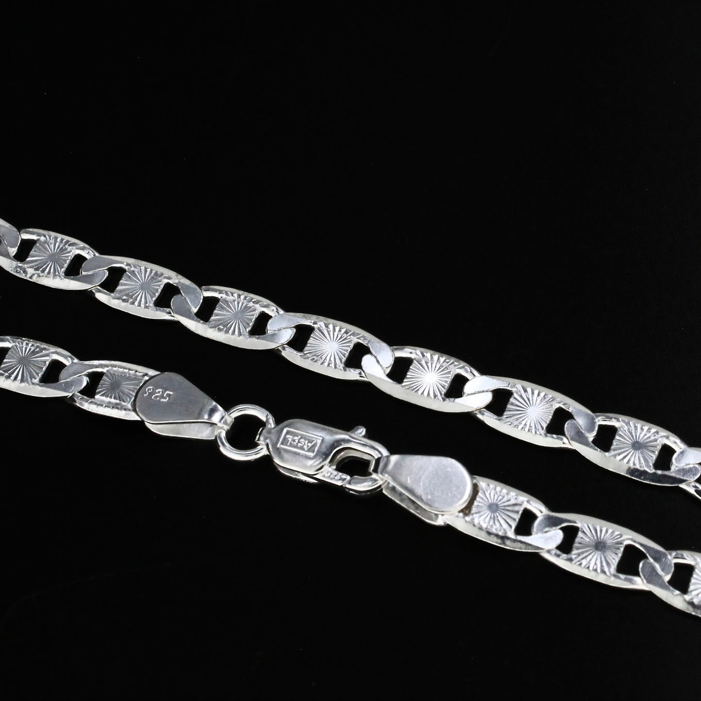 Real 925 Sterling Silver Modern Mariner Neck Chain 20"