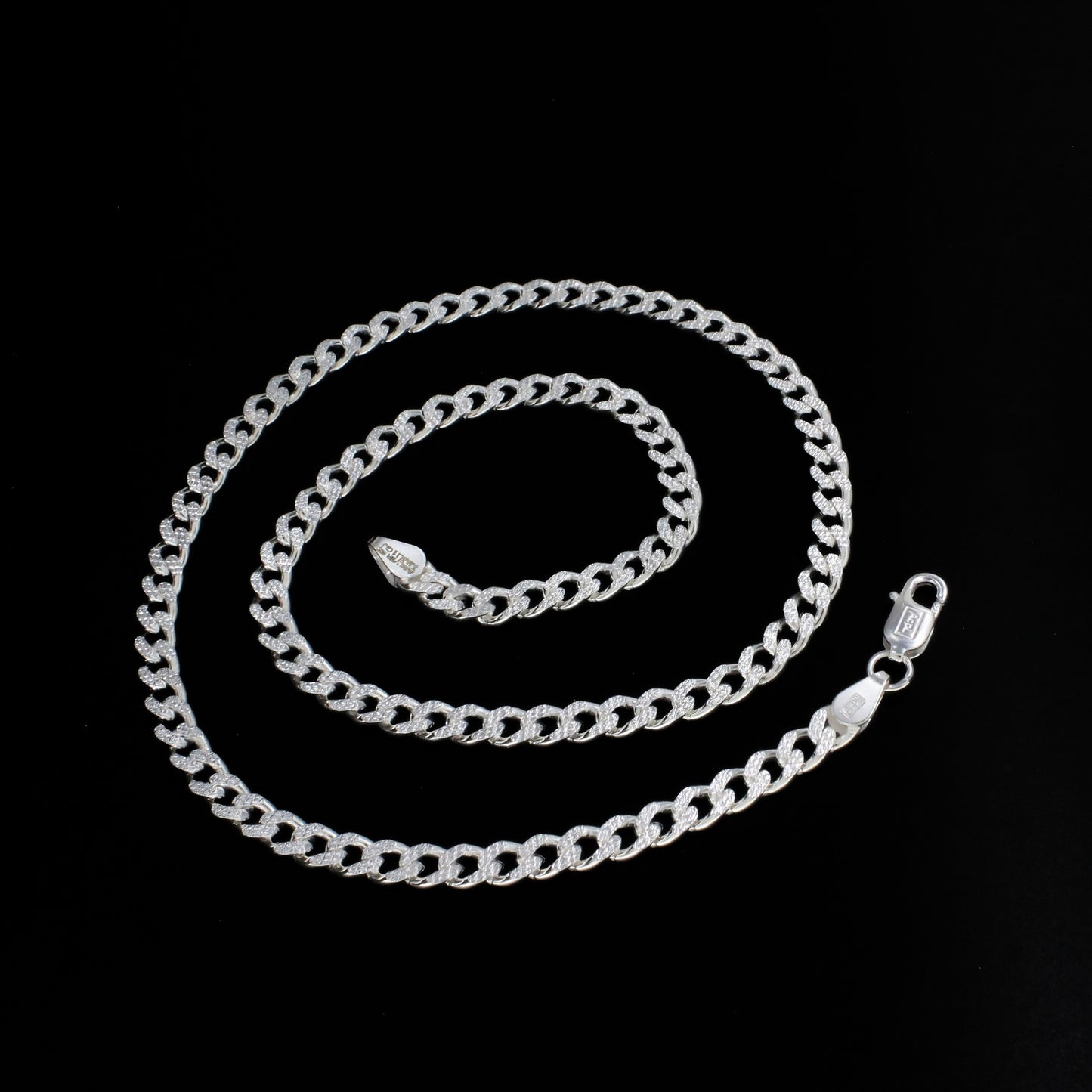 Real 925 Sterling Silver Bold Cuban Link Chain 20"
