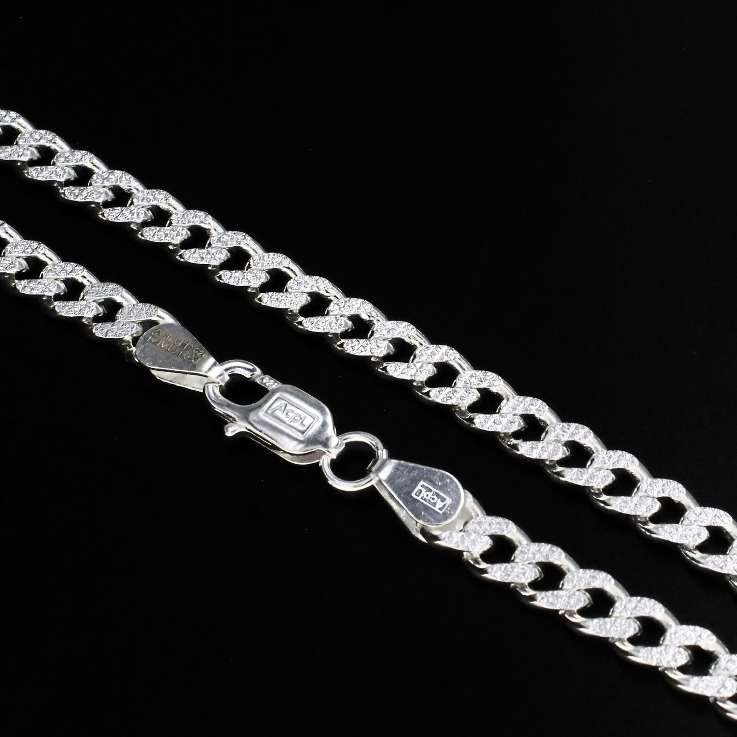 Real 925 Sterling Silver Bold Cuban Link Chain 20"