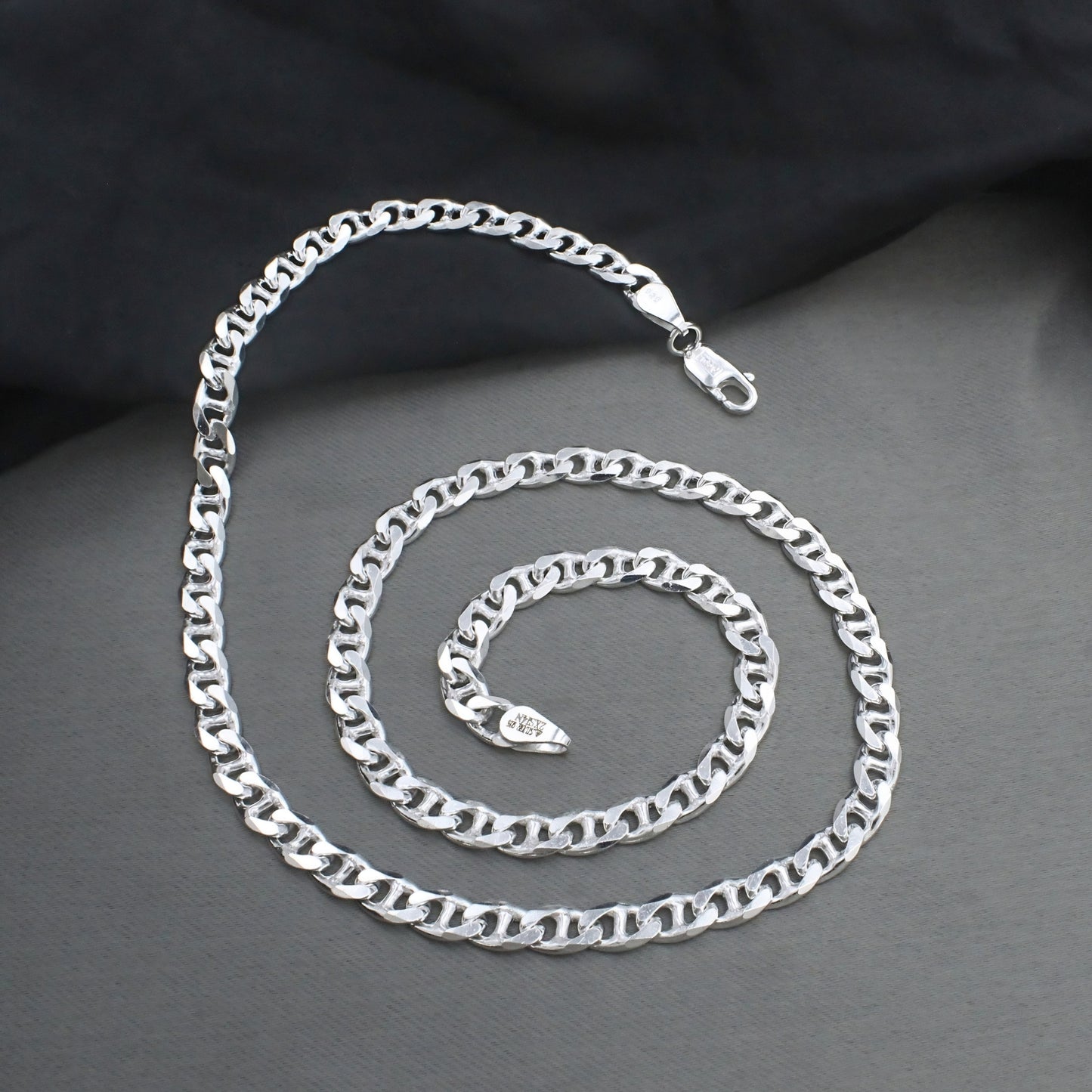 Real 925 Sterling Silver Signature Anchor Link Necklace 20"