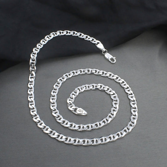 Real 925 Sterling Silver Signature Anchor Link Necklace 20"