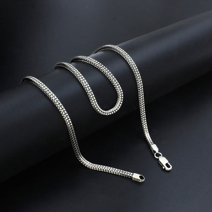 Real 925 Sterling Silver Dark Finish Standard Box Chain 20"