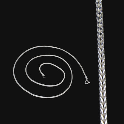 925 Hallmarked Sterling Silver Woven Foxtail Chain