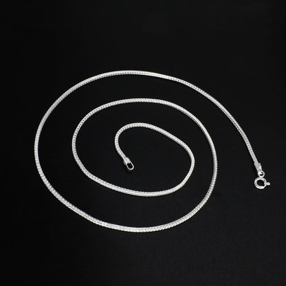925 Hallmarked Sterling Silver Woven Foxtail Chain