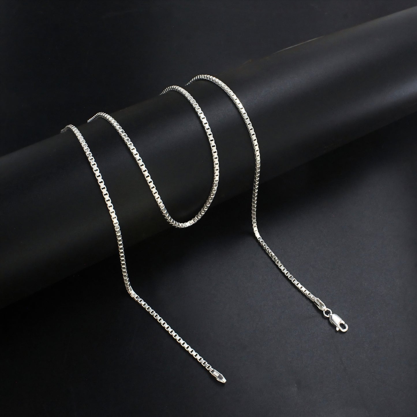 Unisex Classic 925 Silver Box Chain - 24 inch