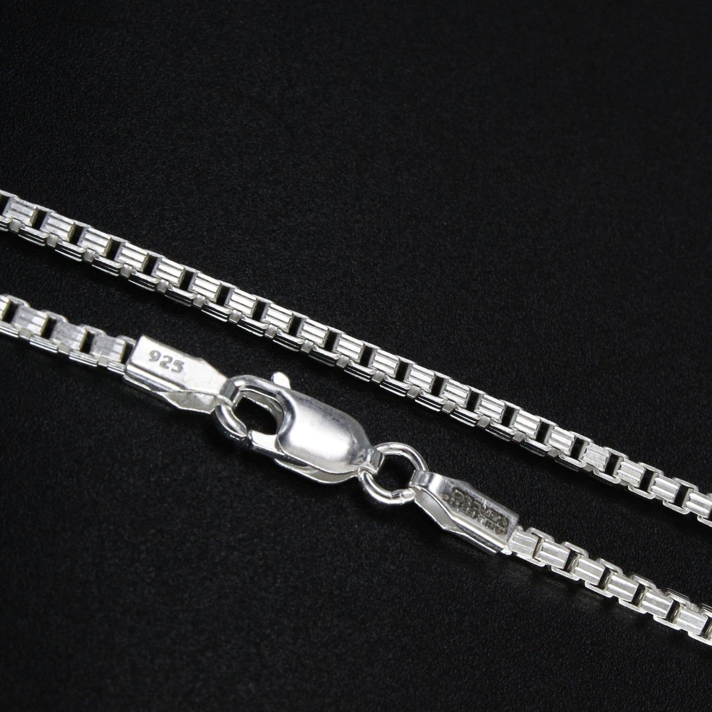 Unisex Classic 925 Silver Box Chain - 24 inch