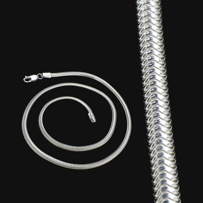 Signature Smooth 925 Sterling Silver Statement Snake Chain – 20 Inch