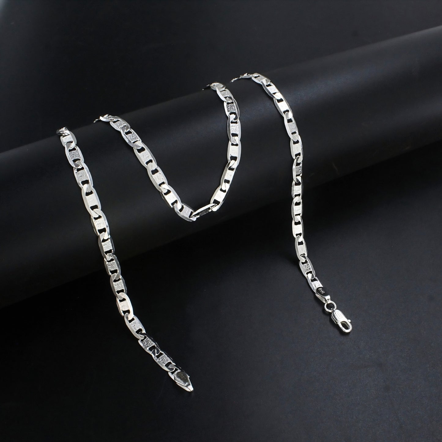 925 Sterling Silver Mariner Anchor Chain – High-Polish Unisex Everyday Chain