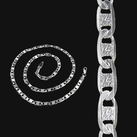 925 Sterling Silver Mariner Anchor Chain – High-Polish Unisex Everyday Chain