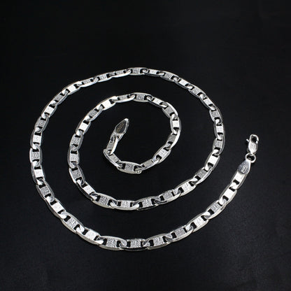 925 Sterling Silver Mariner Anchor Chain – High-Polish Unisex Everyday Chain