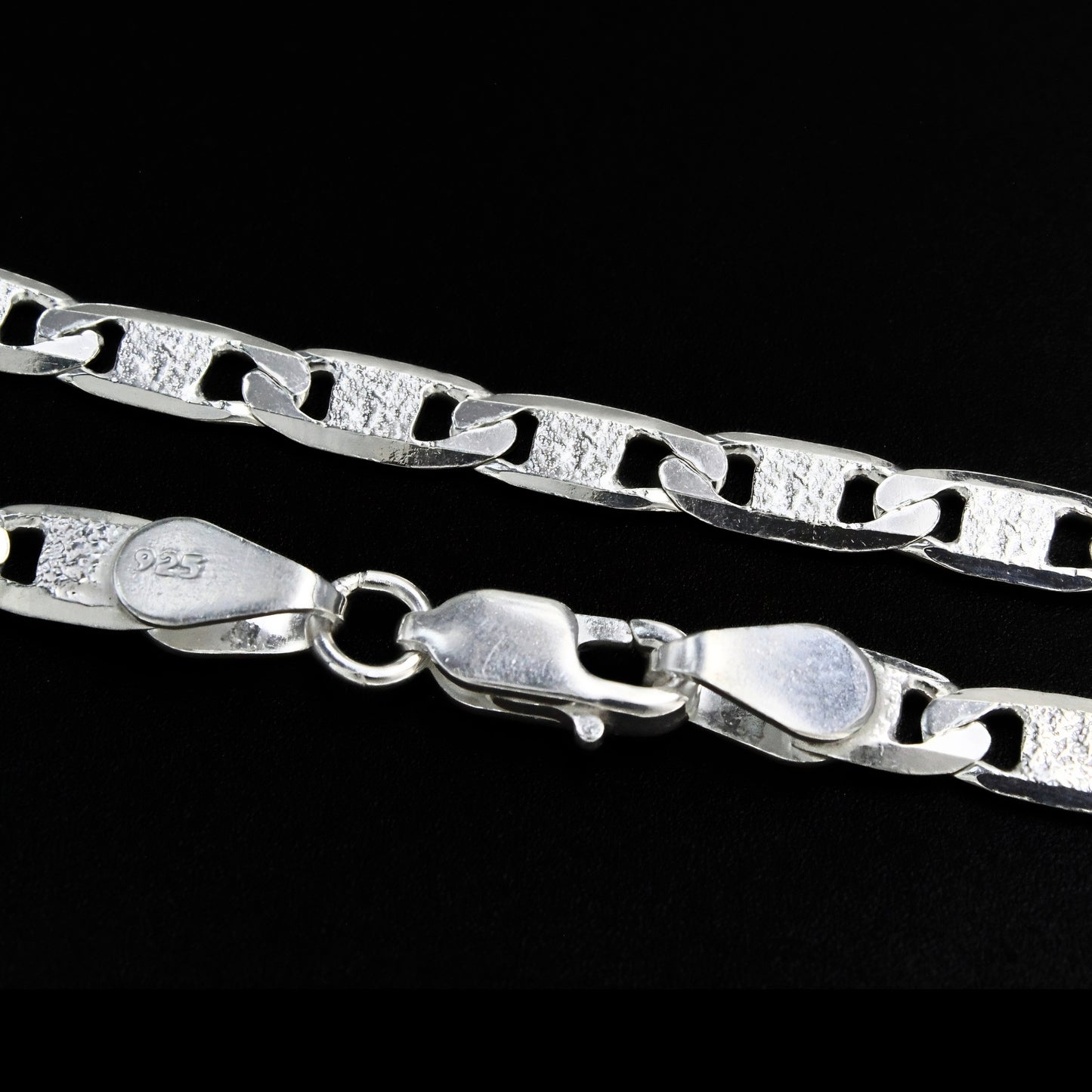 925 Sterling Silver Mariner Anchor Chain – High-Polish Unisex Everyday Chain