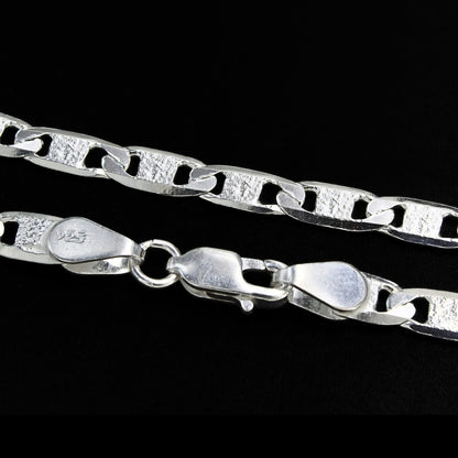 925 Sterling Silver Mariner Anchor Chain – High-Polish Unisex Everyday Chain