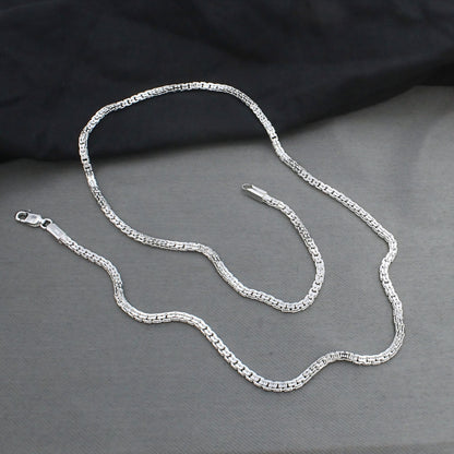 Real 925 Sterling Silver Premium Box Link Neck Chain 20"