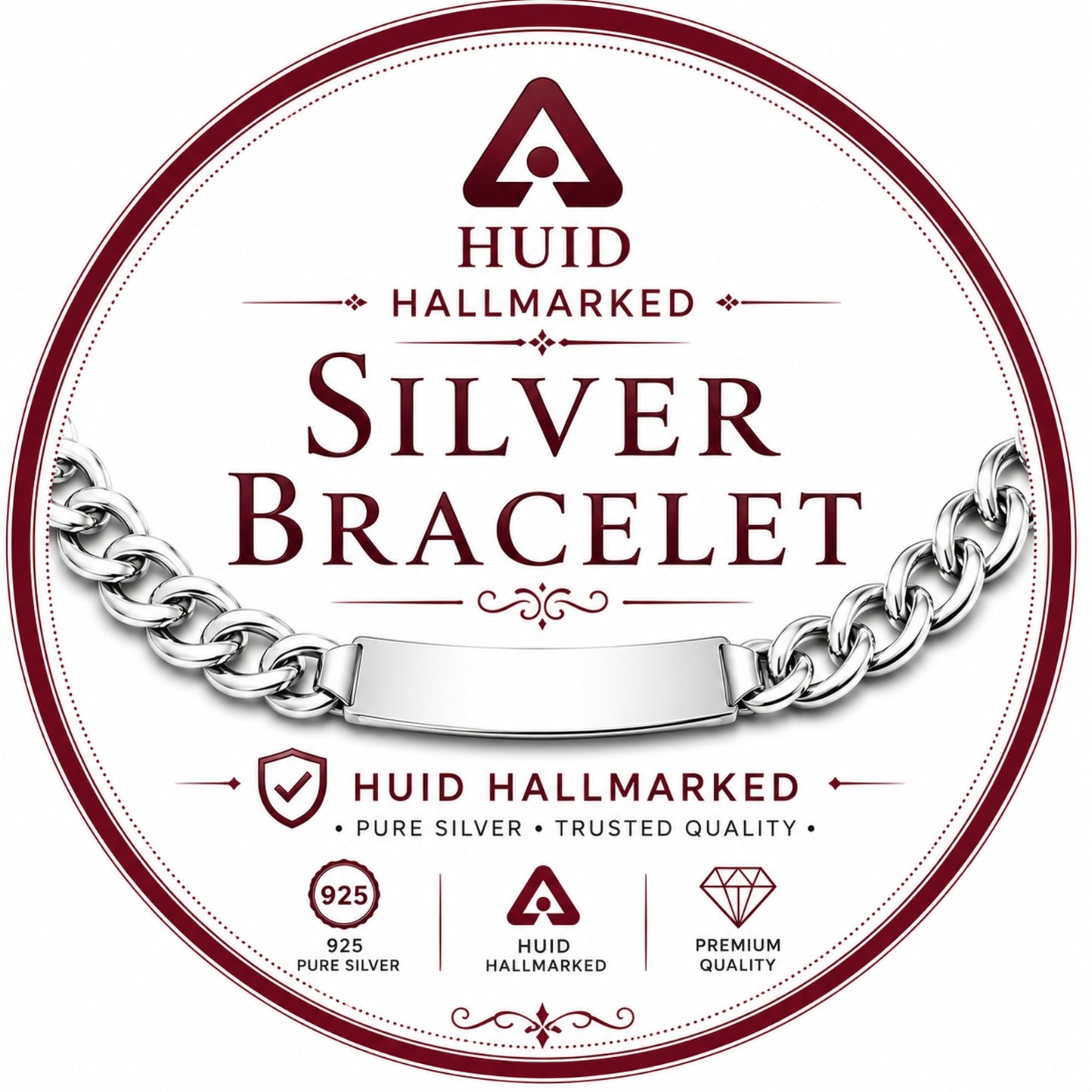925 Silver Franco Chain Design Oxidized Bracelet
