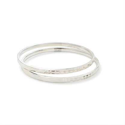 Traditional 999 Pure Silver women Bangles Bracelet (Kangan) Pair - 6.4 CM