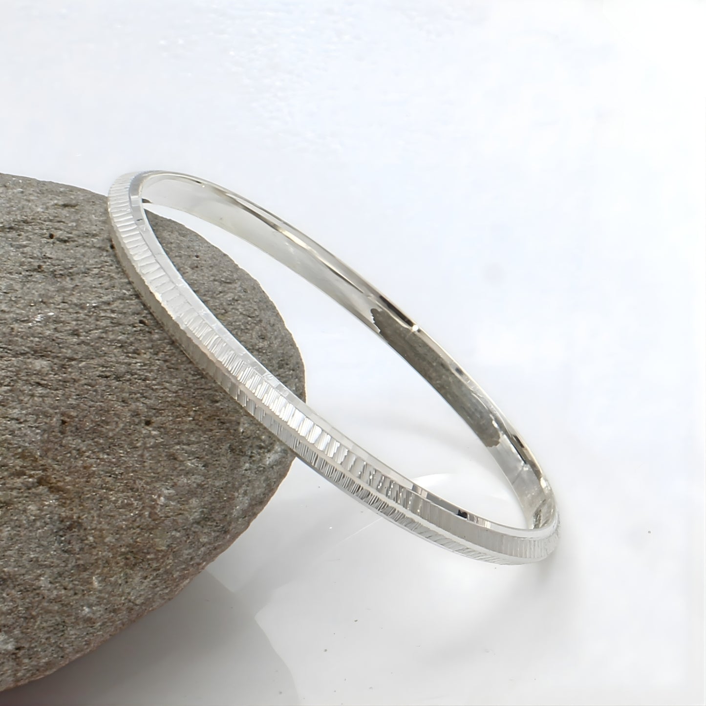 999 Real Silver Men's Bangle Bracelet