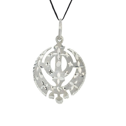 Real Sterling Silver Sikh Khanda Pendant – Religious Symbol Jewelry