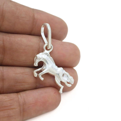 Real Silver Horse Pendant for Men & Women - Equestrian Charm Necklace