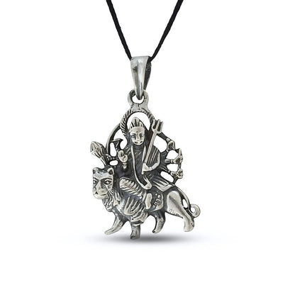 925 Sterling Silver Maa Bhawani Charm Pendant – Sacred Spiritual Protection Jewelry