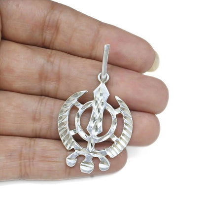 Real Silver Khanda Charm Pendant – Heritage Sikh Faith Jewelry