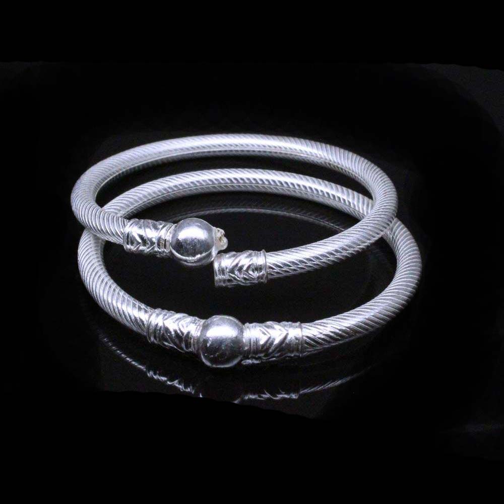 Sterling Silver Kids Openable Bangles- Pair