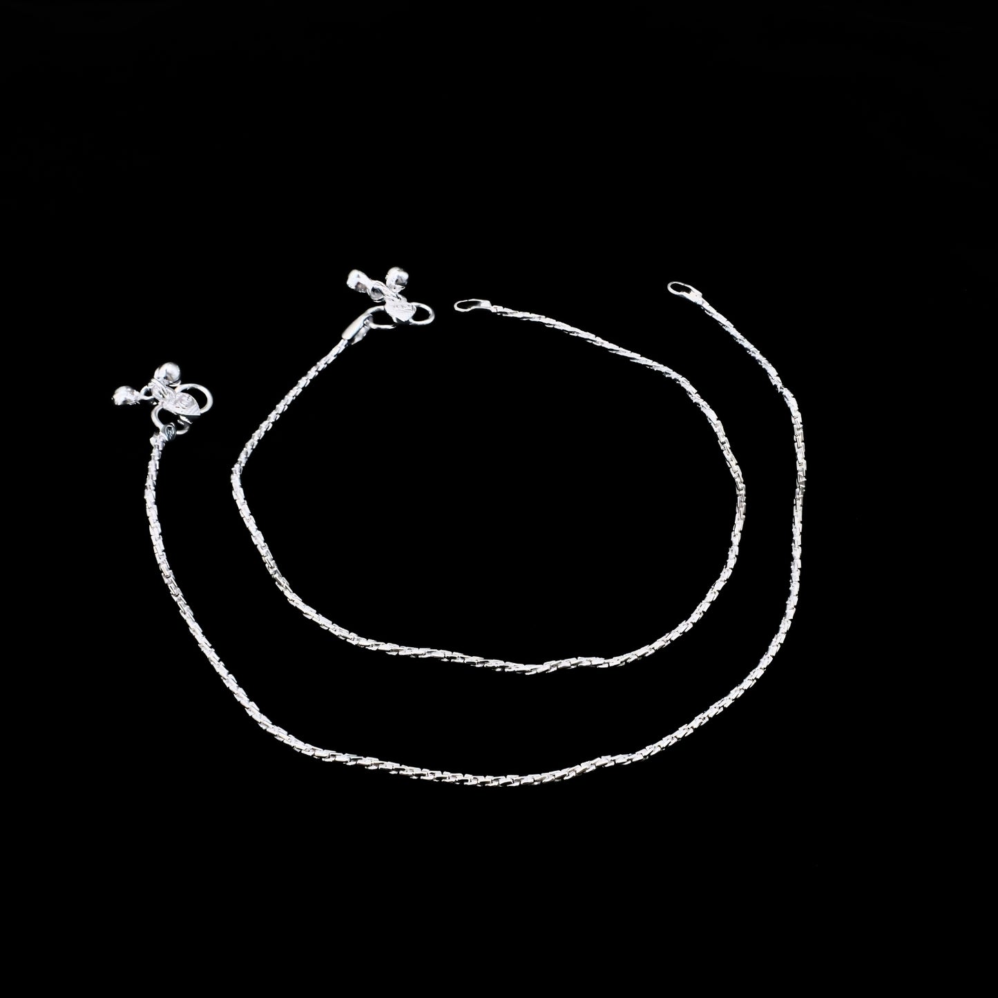 Daily Wear Real Silver Chain Anklet Payal for Girls & Women
