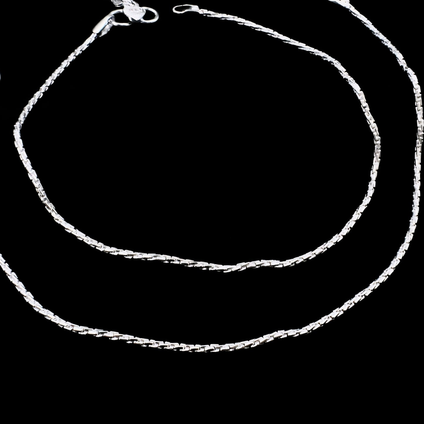 Daily Wear Real Silver Chain Anklet Payal for Girls & Women