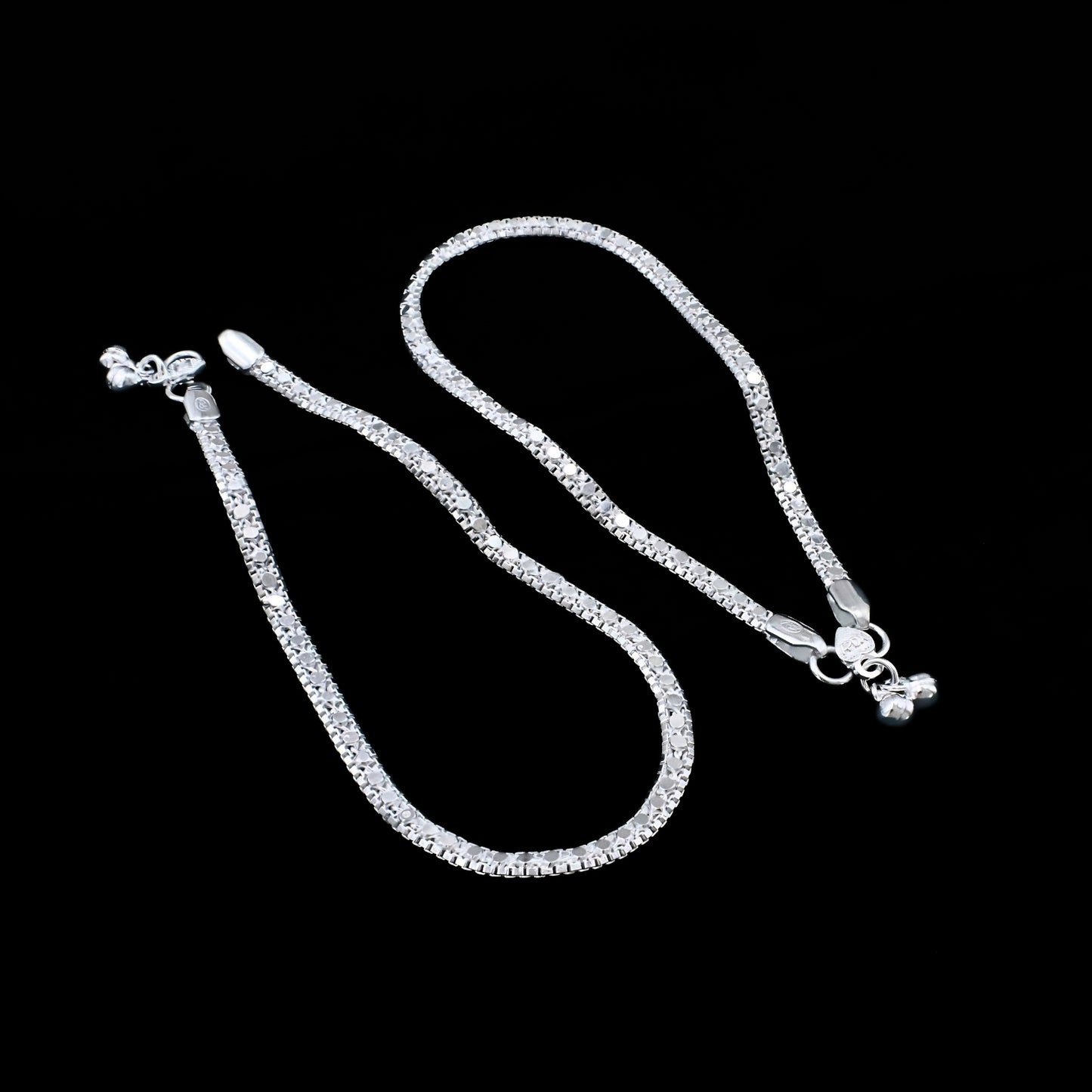 Real Silver Chandi Ki Jhanjhar Anklet for women 10.3 in