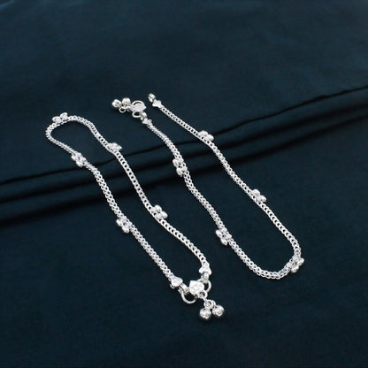 Real Silver Party Wear Anklet for Daily Wear