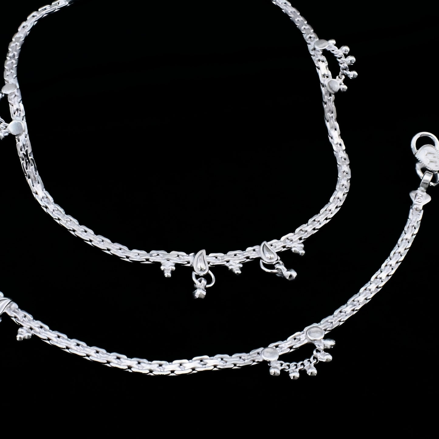 Real Silver Party Wear Chandi Ki Jhanjhar Anklet for Women - 10.3 in
