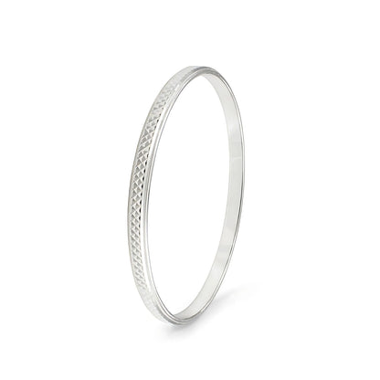 925 Real Silver Men's round elegant Bangle Bracelet