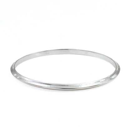 925 Real Silver V shaped Men's Bangle Bracelet - 6.6 CM