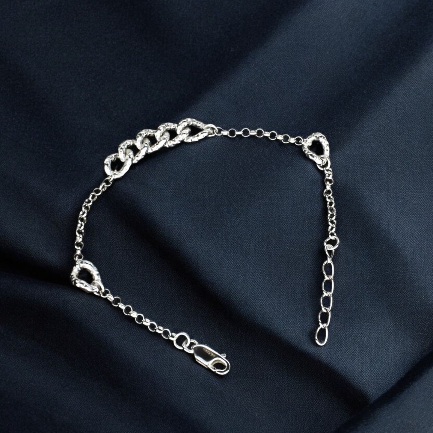 Amazing 925 Sterling Silver cable chain Bracelet for Girls