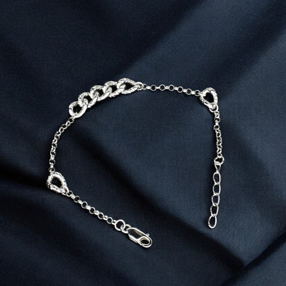 Amazing 925 Sterling Silver cable chain Bracelet for Girls