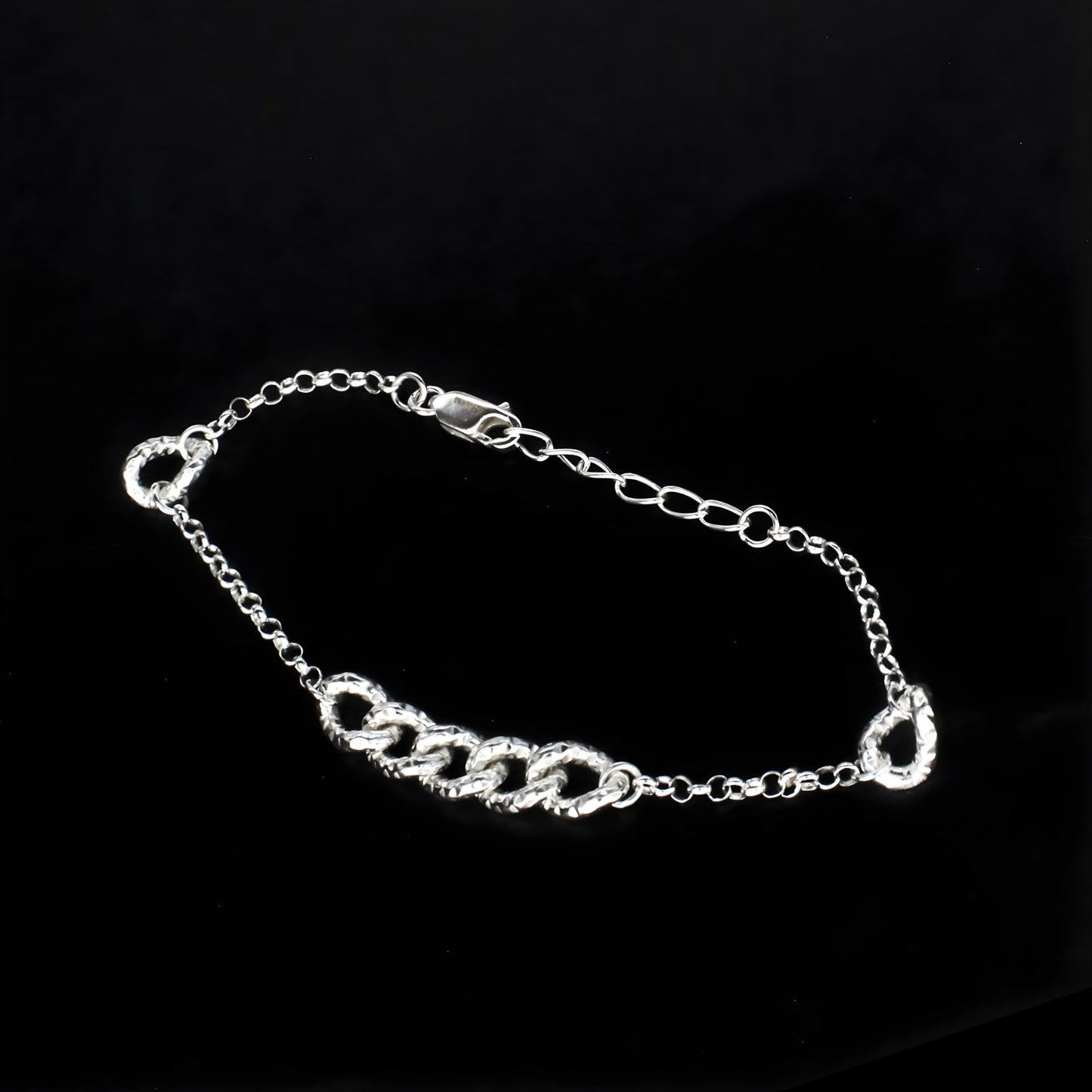 Amazing 925 Sterling Silver cable chain Bracelet for Girls