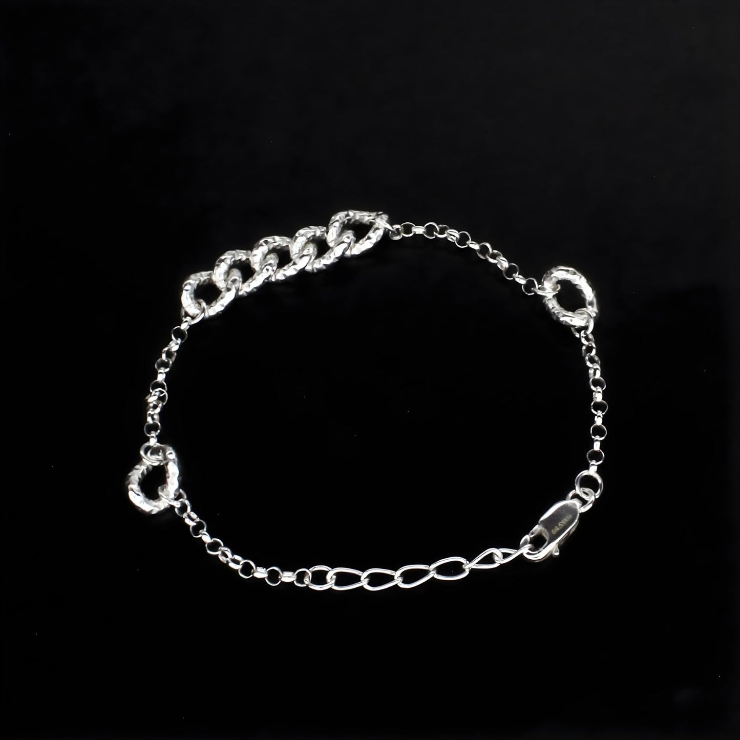 Amazing 925 Sterling Silver cable chain Bracelet for Girls
