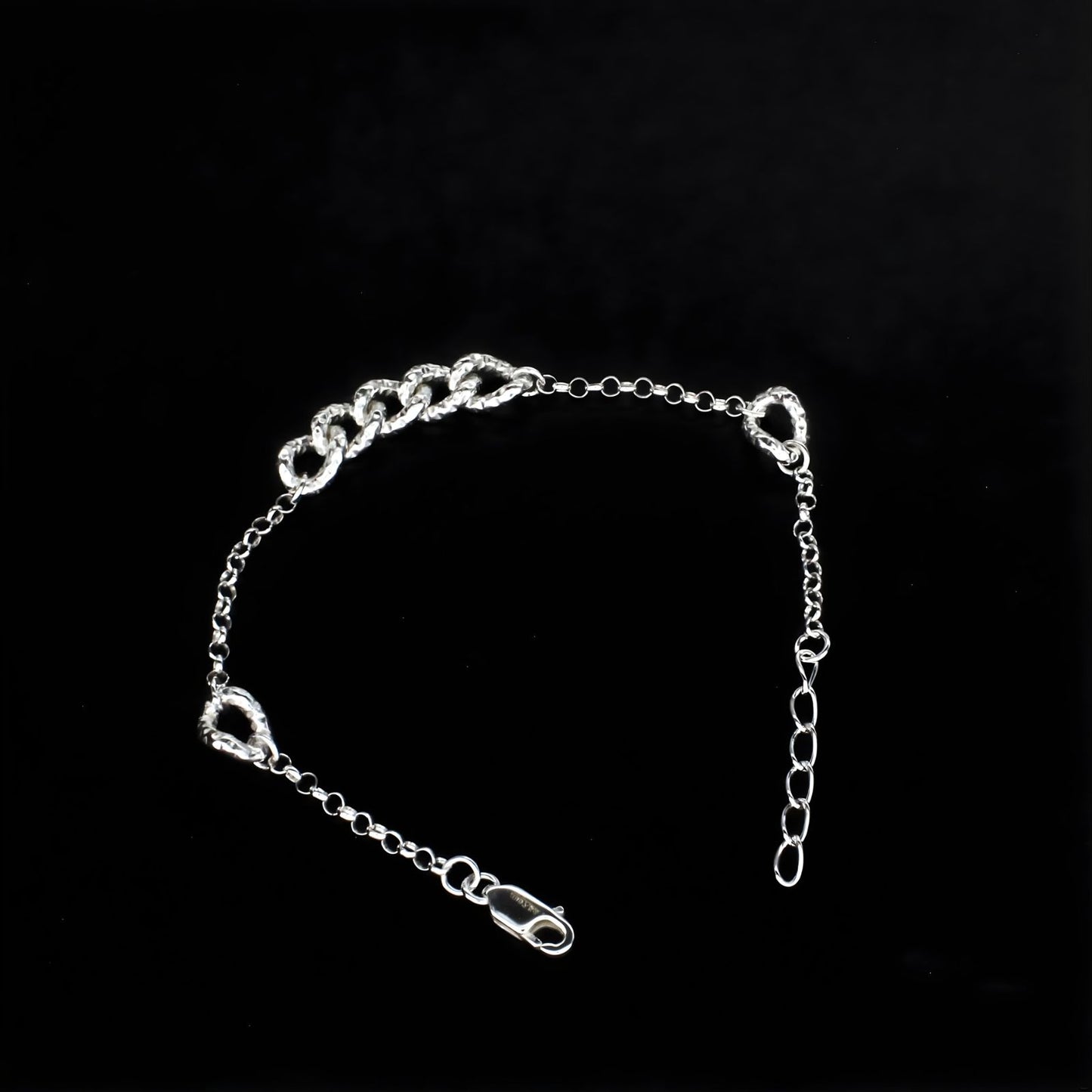 Amazing 925 Sterling Silver cable chain Bracelet for Girls