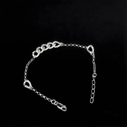 Amazing 925 Sterling Silver cable chain Bracelet for Girls