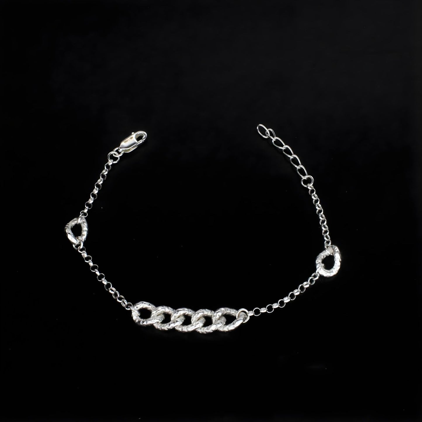 Amazing 925 Sterling Silver cable chain Bracelet for Girls