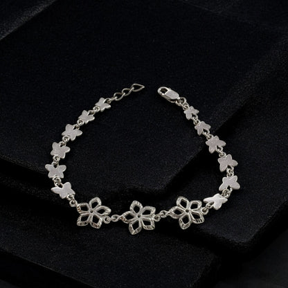 925 Sterling Silver Delicate Butterfly charms chain Bracelet for Girls