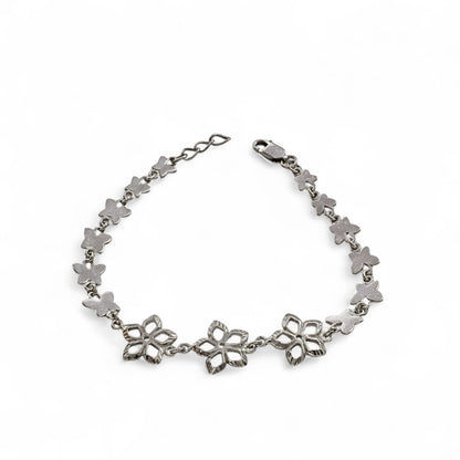 925 Sterling Silver Delicate Butterfly charms chain Bracelet for Girls