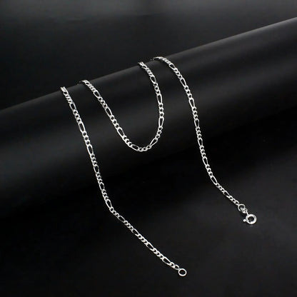 925 Sterling Silver figaro Neck chain 18"