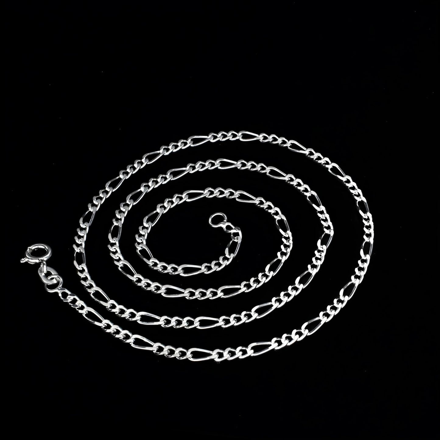 925 Sterling Silver figaro Neck chain 18"