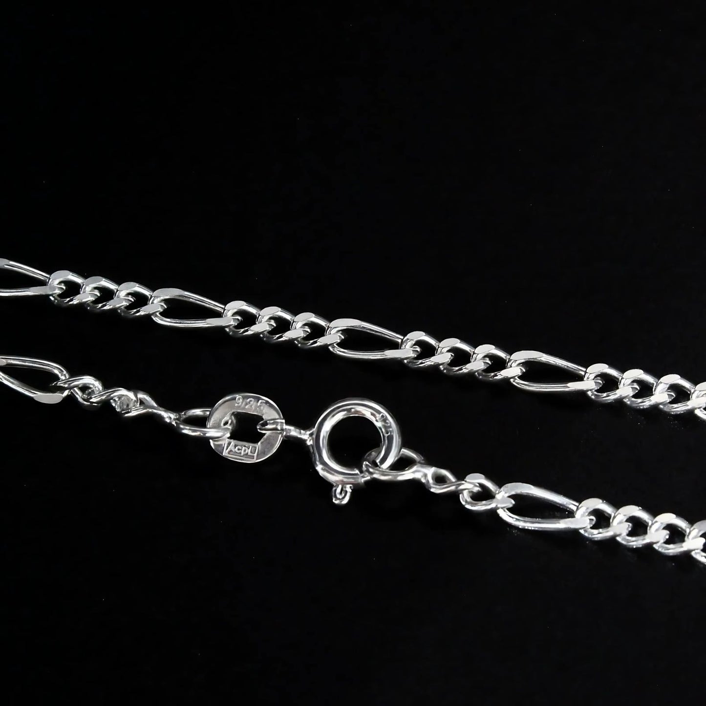 925 Sterling Silver figaro Neck chain 18"