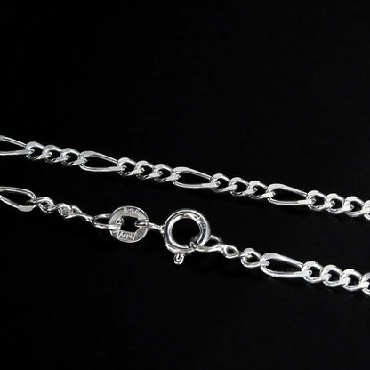 925 Sterling Silver figaro Neck chain 18"