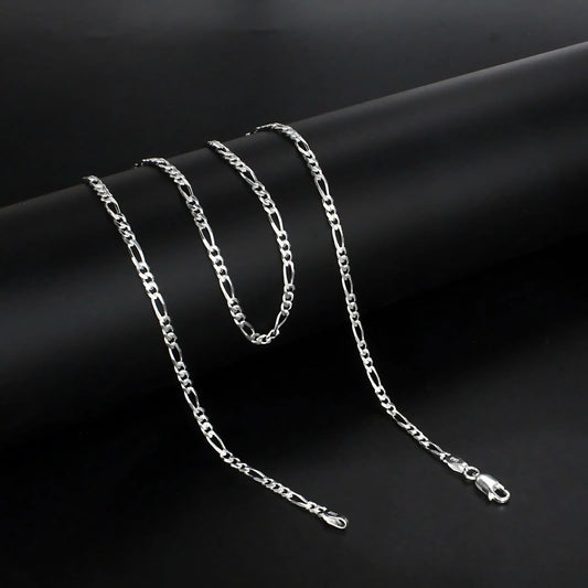 925 Sterling Silver divine figaro Neck chain 20"